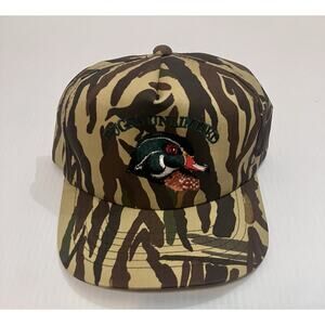 Vintage Ducks Unlimited Hat Embroidered Wood Duck Camo Snapback Trucker- Youngan